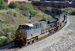 CSX 3321 leads train F741-18 southbound